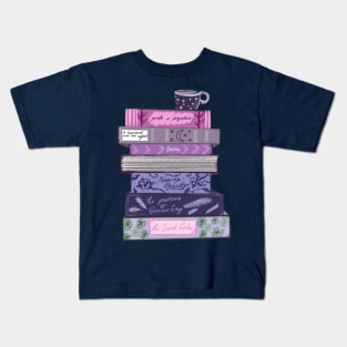 Purple Classics Bookstack Kids T-Shirt